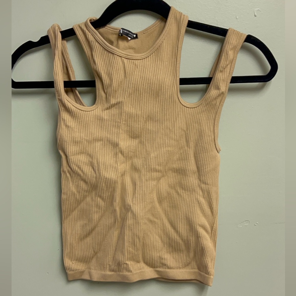 Ribbed Tan Tank Top